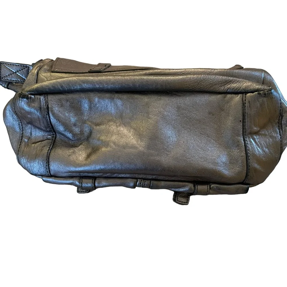 Talbots Metallic Silver Small Satchel